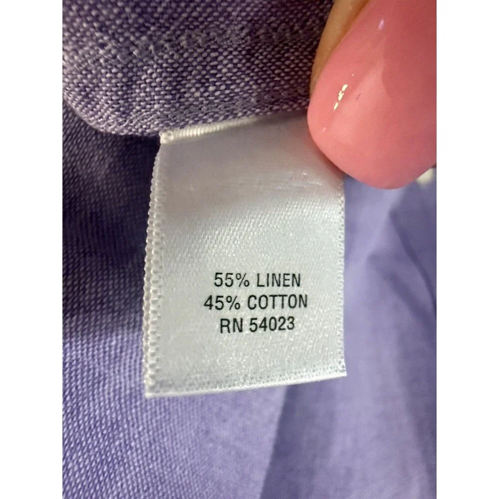 Banana Republic Shirt Men's Size XL Purple Soft Wash Button Up Casual Preppy EUC